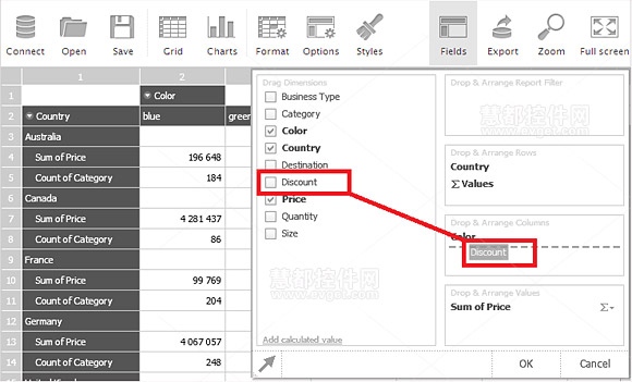 Flexmonster Pivot Table v1.9新功能评测: 显示数字和非数字数据作为度量和层次